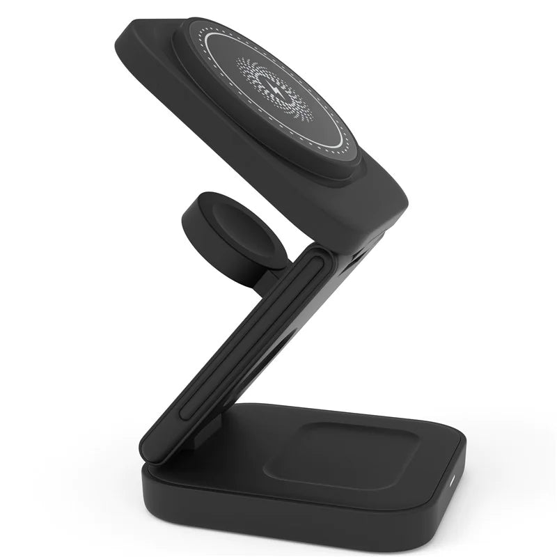 ✨ Cargador 3 en 1 Plegable – Wireless Fast Charging