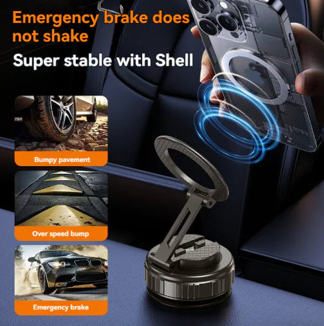 🌀 Magnetic Vacuum Phone Holder -360° Strong Grip