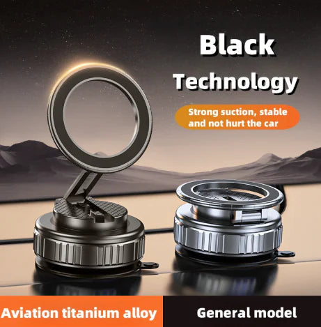 🌀 Magnetic Vacuum Phone Holder -360° Strong Grip