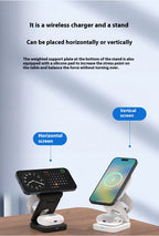 ✨ Cargador 3 en 1 Plegable – Wireless Fast Charging